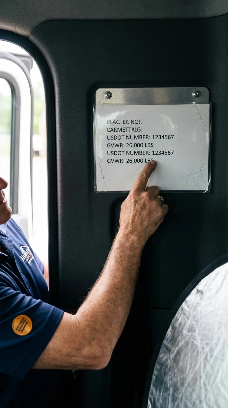 USDOT licensing placard verification in Santo Domingo Pueblo